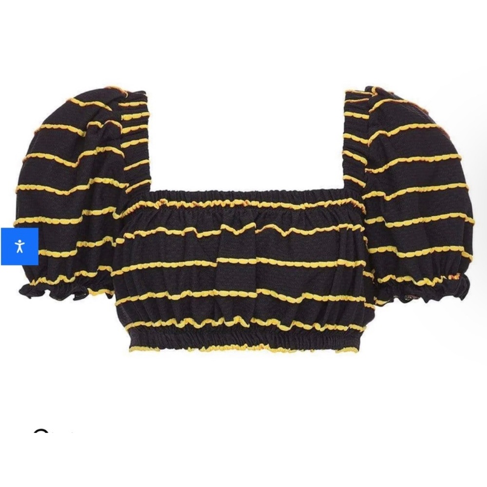 Montce swim Rasta scallop Marcela bikini top NWT